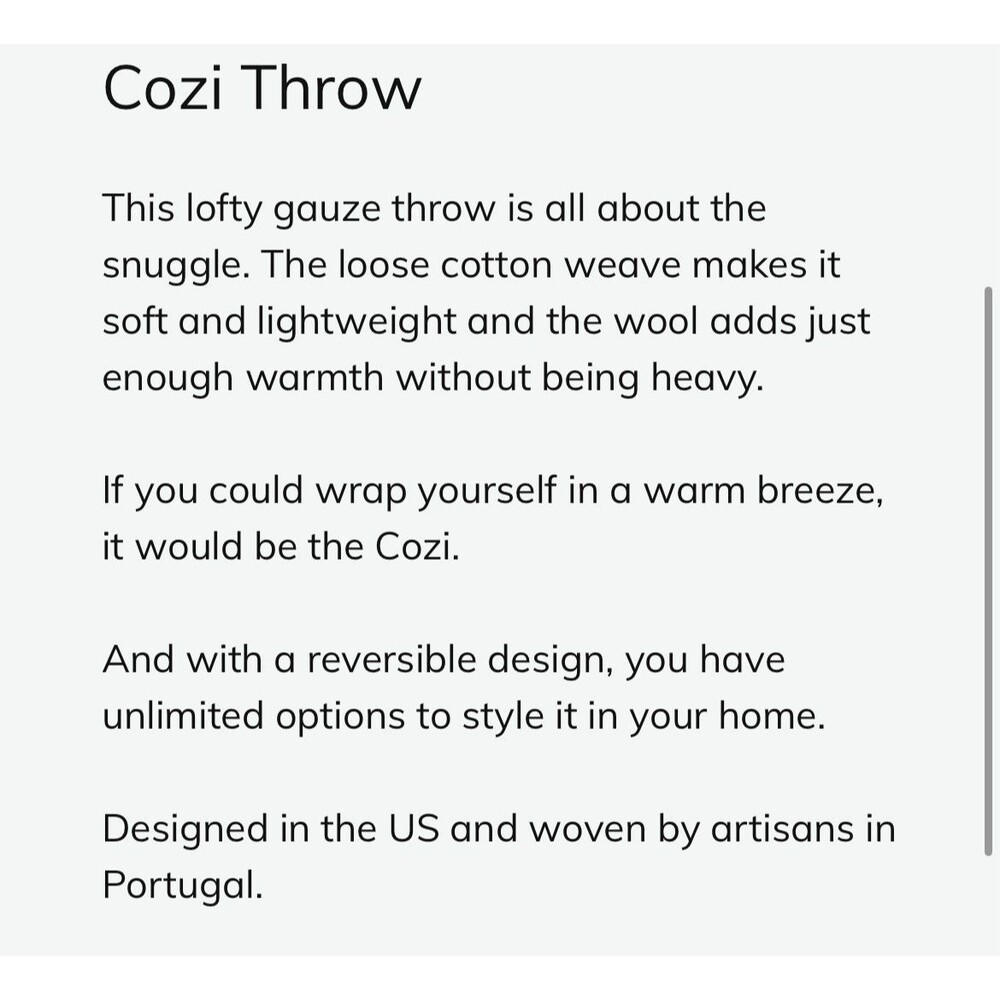 Johanna Howard Cozi Wool Blend Reversible Throw Blanket - Picture 3 of 3